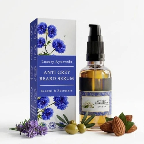Buddha Natural Grey Beard Serum Oil (25 ml) - Helps in Reduce Greys and Restore Natural Black Beard | Made with 100% Natural Ingredients | Chemical-Free | Suitable for All Beard Types     BUY 1 GET 1 FREE
