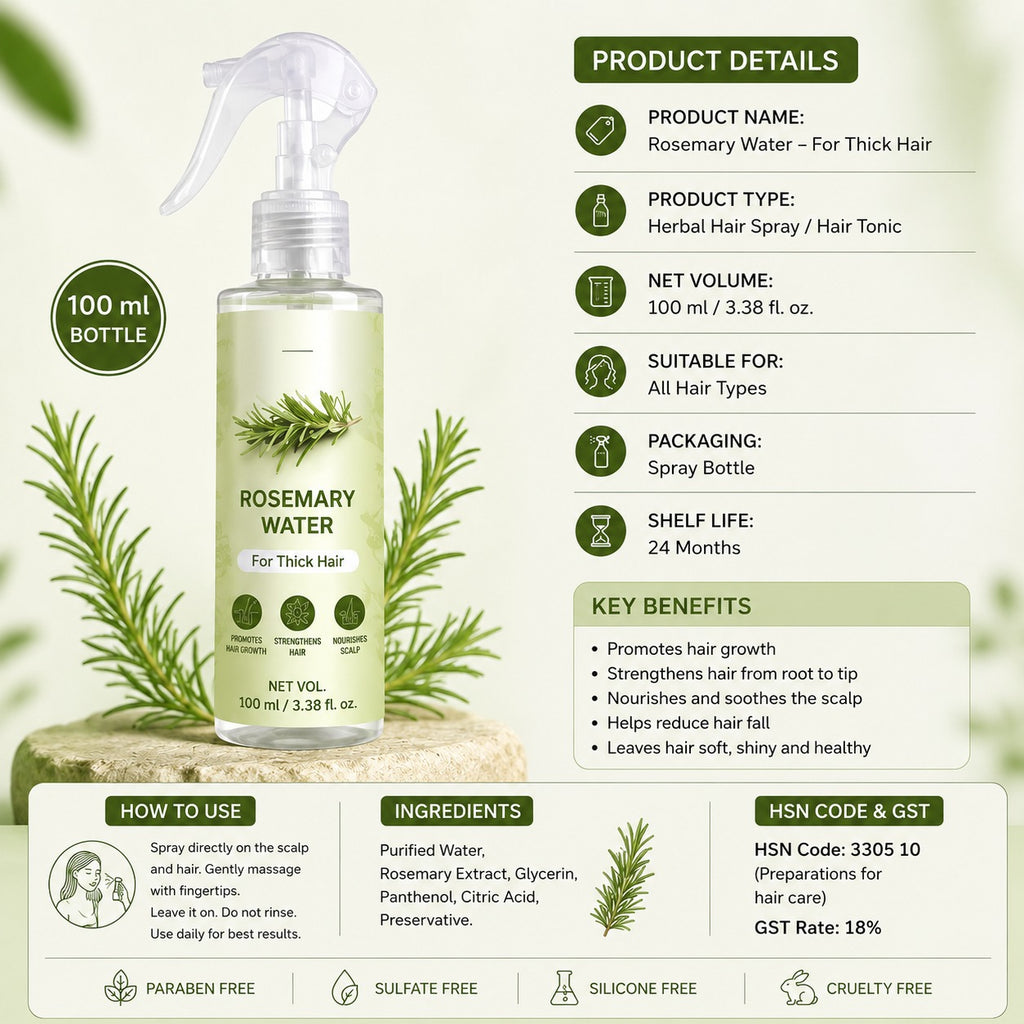 Rosemary Water Hair Spray pack of 2