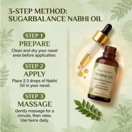 Nabhi Oil Blood Sugar Support Herbal Navel Care Oil 50ml Each Pack Of 2