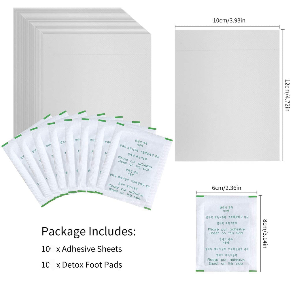 KIYESKI Cleansing Detox Foot Patches - 10  Adhesive Pads Kit for Natural Toxin Removal & Foot Health(BUY 1 GET 1 FREE)