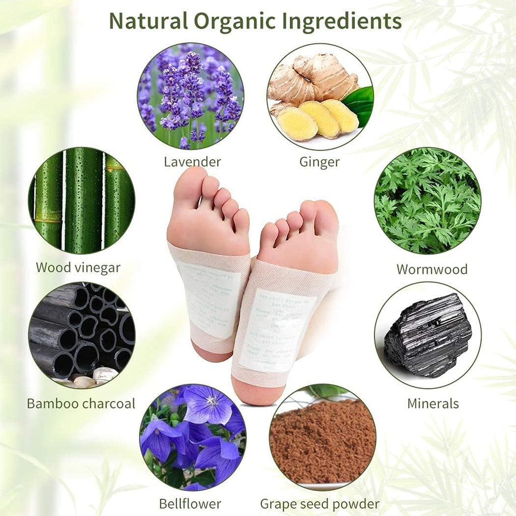 KIYESKI Cleansing Detox Foot Patches - 10  Adhesive Pads Kit for Natural Toxin Removal & Foot Health(BUY 1 GET 1 FREE)