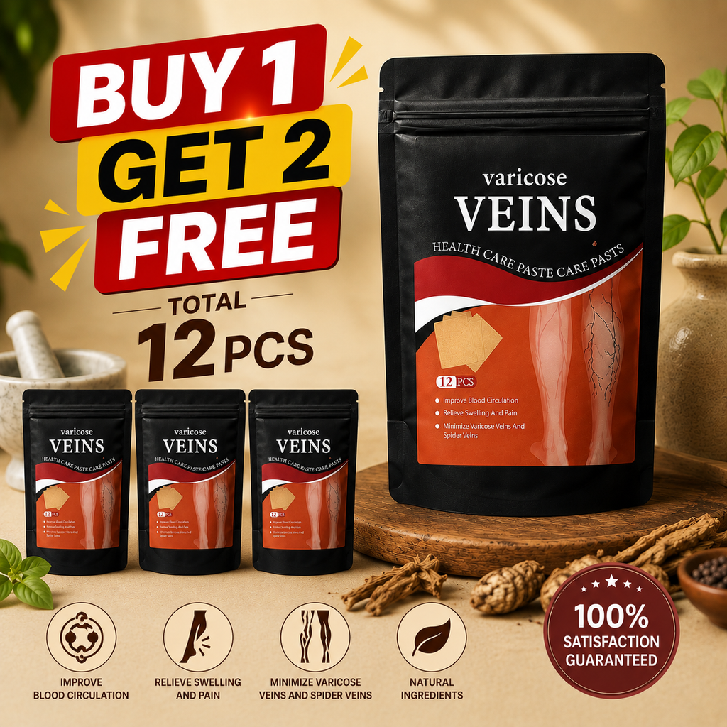 Varicose Veins Relief Patches – 12 PCS | Reduces Swelling, Relieves Pain, Improves Blood Circulation & Vein Health | Herbal, Skin-Friendly & Instant Pain Relief