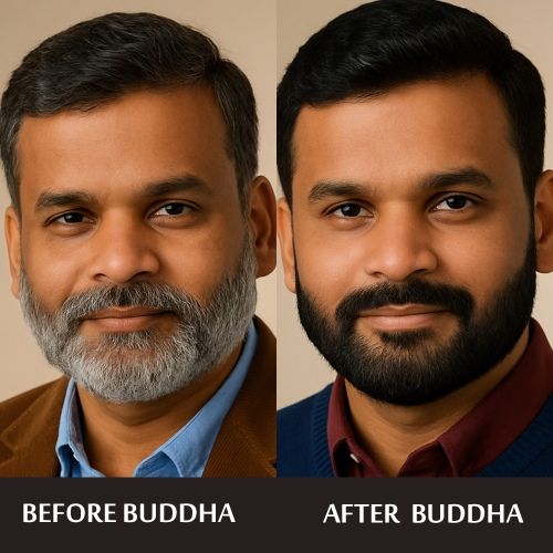 Buddha Natural Grey Beard Serum Oil (25 ml) - Helps in Reduce Greys and Restore Natural Black Beard | Made with 100% Natural Ingredients | Chemical-Free | Suitable for All Beard Types     BUY 1 GET 1 FREE