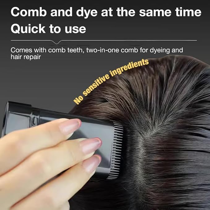 New 2 in 1 Hair Stick Hair Dye Stick Comb (Black, 20 gm)