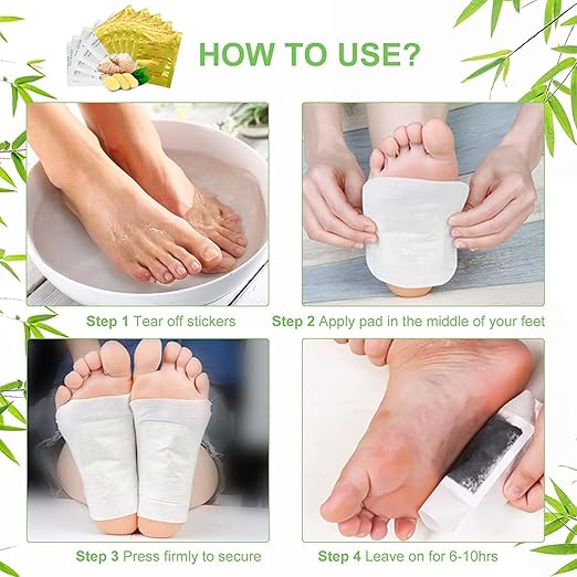 KIYESKI Cleansing Detox Foot Patches - 10  Adhesive Pads Kit for Natural Toxin Removal & Foot Health(BUY 1 GET 1 FREE)